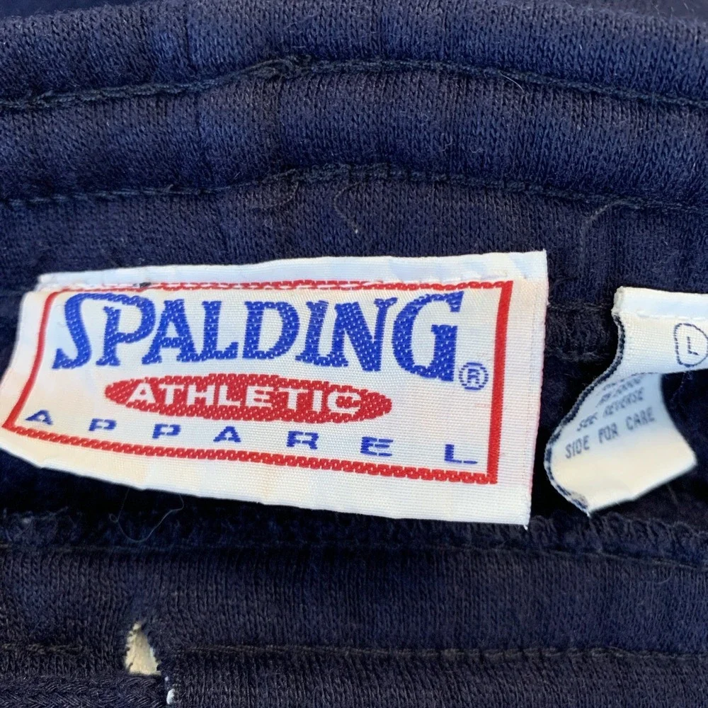 SPALDING Athletic Apparel Vtg 80s  Mens Size Large sweats Warmup pants  Navy